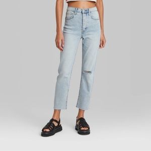 High Rise Slim Straight Jeans